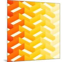 Retro Zigzag Pattern-vitavalka-Mounted Print