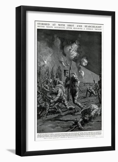 Return after Clearing German Trench 1915-Frank Gillett-Framed Art Print