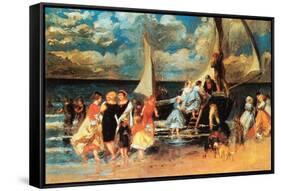 Return from a Boating Outing-Pierre-Auguste Renoir-Framed Stretched Canvas