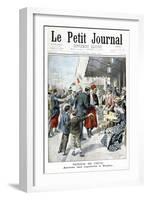 Return from China, Arrival of Repatriate, Toulon, 1901-null-Framed Giclee Print