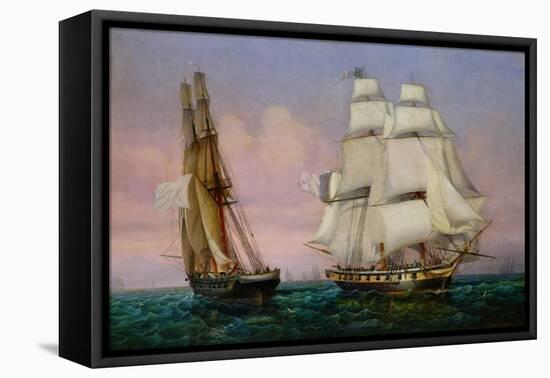 Return from Elba, circa 1852-Louis Garneray-Framed Stretched Canvas