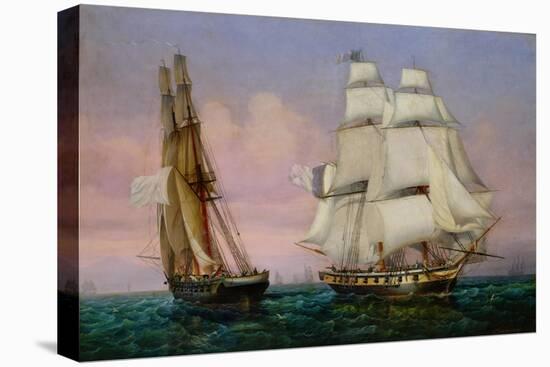 Return from Elba, circa 1852-Louis Garneray-Stretched Canvas