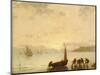 Return from Fishing with Setting Sun-Eugene Louis Boudin-Mounted Giclee Print