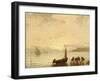 Return from Fishing with Setting Sun-Eugene Louis Boudin-Framed Giclee Print