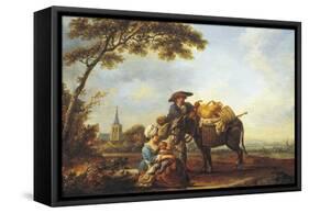 Return from Market, 1785-Louis Joseph Watteau-Framed Stretched Canvas