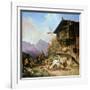 Return from the Bearhunting, 1839-Heinrich Bürkel-Framed Giclee Print