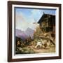 Return from the Bearhunting, 1839-Heinrich Bürkel-Framed Giclee Print