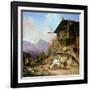 Return from the Bearhunting, 1839-Heinrich Bürkel-Framed Giclee Print