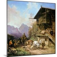 Return from the Bearhunting, 1839-Heinrich Bürkel-Mounted Giclee Print