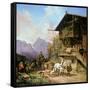 Return from the Bearhunting, 1839-Heinrich Bürkel-Framed Stretched Canvas