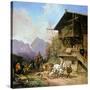 Return from the Bearhunting, 1839-Heinrich Bürkel-Stretched Canvas