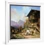 Return from the Bearhunting, 1839-Heinrich Bürkel-Framed Giclee Print