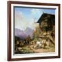 Return from the Bearhunting, 1839-Heinrich Bürkel-Framed Giclee Print