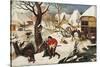 Return from the Inn-Pieter Brueghel the Younger-Stretched Canvas