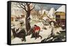 Return from the Inn-Pieter Brueghel the Younger-Framed Stretched Canvas