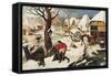 Return from the Inn-Pieter Brueghel the Younger-Framed Stretched Canvas