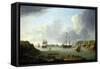 Return of a Fleet to Plymouth (England), Description of the City and the Bay, including Drake Islan-Dominic Serres-Framed Stretched Canvas