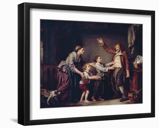 Return of Drunkard-Jean-Baptiste Greuze-Framed Giclee Print