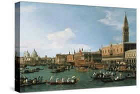 Return of Il Bucintoro on Ascension Day, 1745-1750-Canaletto-Stretched Canvas