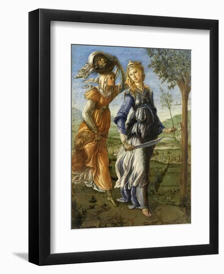 Return of Judith from the Field of Holofernes by Botticelli, c. 1472-73. Uffizi Gallery, Florence-Sandro Botticelli-Framed Art Print