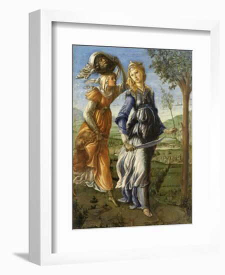 Return of Judith from the Field of Holofernes by Botticelli, c. 1472-73. Uffizi Gallery, Florence-Sandro Botticelli-Framed Art Print