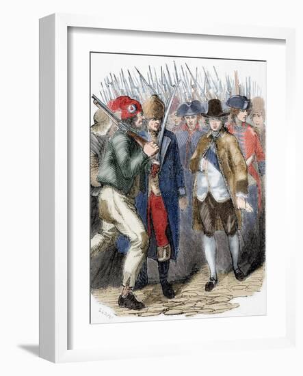 Return of Louis XVI to Paris after His Arrest at Varennes after His Escape Attempt. June 25, 1791-Louis Dupre-Framed Giclee Print