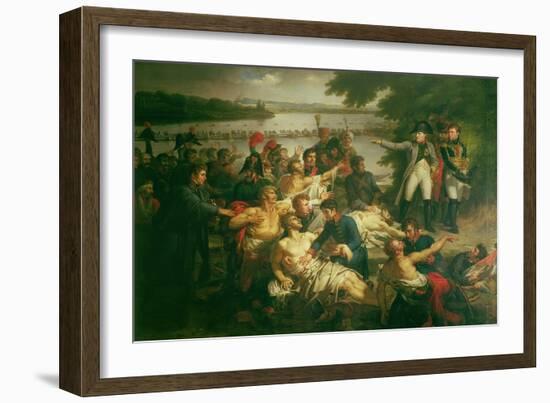 Return of Napoleon (1769-1821) to the Island of Lobau after the Battle of Essling,1809, 1812-Charles Meynier-Framed Giclee Print