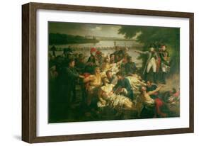 Return of Napoleon (1769-1821) to the Island of Lobau after the Battle of Essling,1809, 1812-Charles Meynier-Framed Giclee Print