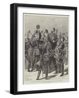 Return of Prince Alexander to Bulgaria, the Prince Carried in Triumph by His Officers at Rustchuk-Richard Caton Woodville II-Framed Giclee Print