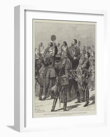 Return of Prince Alexander to Bulgaria, the Prince Carried in Triumph by His Officers at Rustchuk-Richard Caton Woodville II-Framed Giclee Print