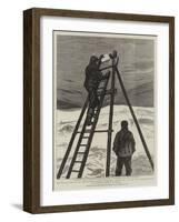 Return of the Arctic Expedition, Winter Quarters, March, 1876, Taking the Thermometers-Joseph Nash-Framed Giclee Print