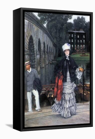 Return of The Boat Trip-James Tissot-Framed Stretched Canvas