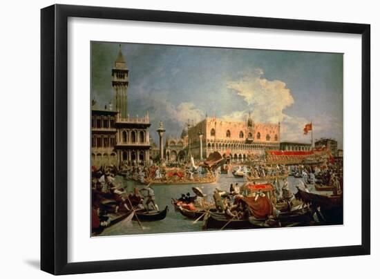 Return of the Bucintoro on Ascension Day-Canaletto-Framed Giclee Print