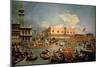 Return of the Bucintoro on Ascension Day-Canaletto-Mounted Giclee Print