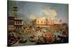 Return of the Bucintoro on Ascension Day-Canaletto-Stretched Canvas