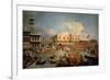 Return of the Bucintoro on Ascension Day-Canaletto-Framed Premium Giclee Print