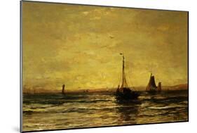 Return of the Fleet at Sunset-Hendrik William Mesdag-Mounted Art Print