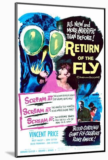 Return of the Fly - Movie Poster Reproduction-null-Mounted Photo