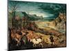 Return of the Herd (Autumn)-Pieter Bruegel the Elder-Mounted Art Print