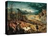 Return of the Herd (Autumn)-Pieter Bruegel the Elder-Stretched Canvas