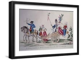 Return of the Heroines of Versailles to Paris, Oct. 6, 1789, at Beginning of French Revolution-null-Framed Art Print