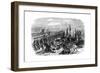 Return of the Herring Boats, Yarmouth, Isle of Wight, 1856-NR Woods-Framed Giclee Print