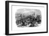 Return of the Herring Boats, Yarmouth, Isle of Wight, 1856-NR Woods-Framed Giclee Print