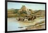 Return of the Horse Thieves-Charles Marion Russell-Framed Art Print