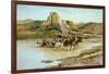 Return of the Horse Thieves-Charles Marion Russell-Framed Art Print