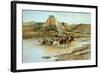 Return of the Horse Thieves-Charles Marion Russell-Framed Art Print