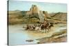 Return of the Horse Thieves-Charles Marion Russell-Stretched Canvas