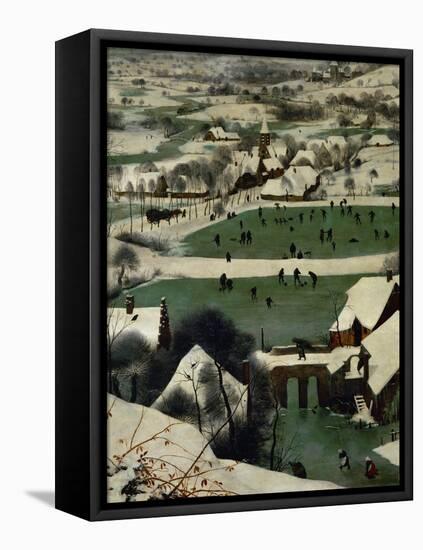 Return of the Hunters, Detail-Pieter Bruegel the Elder-Framed Stretched Canvas