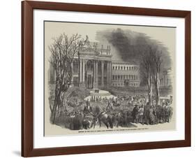 Return of the Pope to Rome, the Procession at the Church of San Giovanni-null-Framed Giclee Print