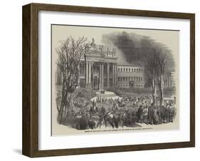 Return of the Pope to Rome, the Procession at the Church of San Giovanni-null-Framed Giclee Print